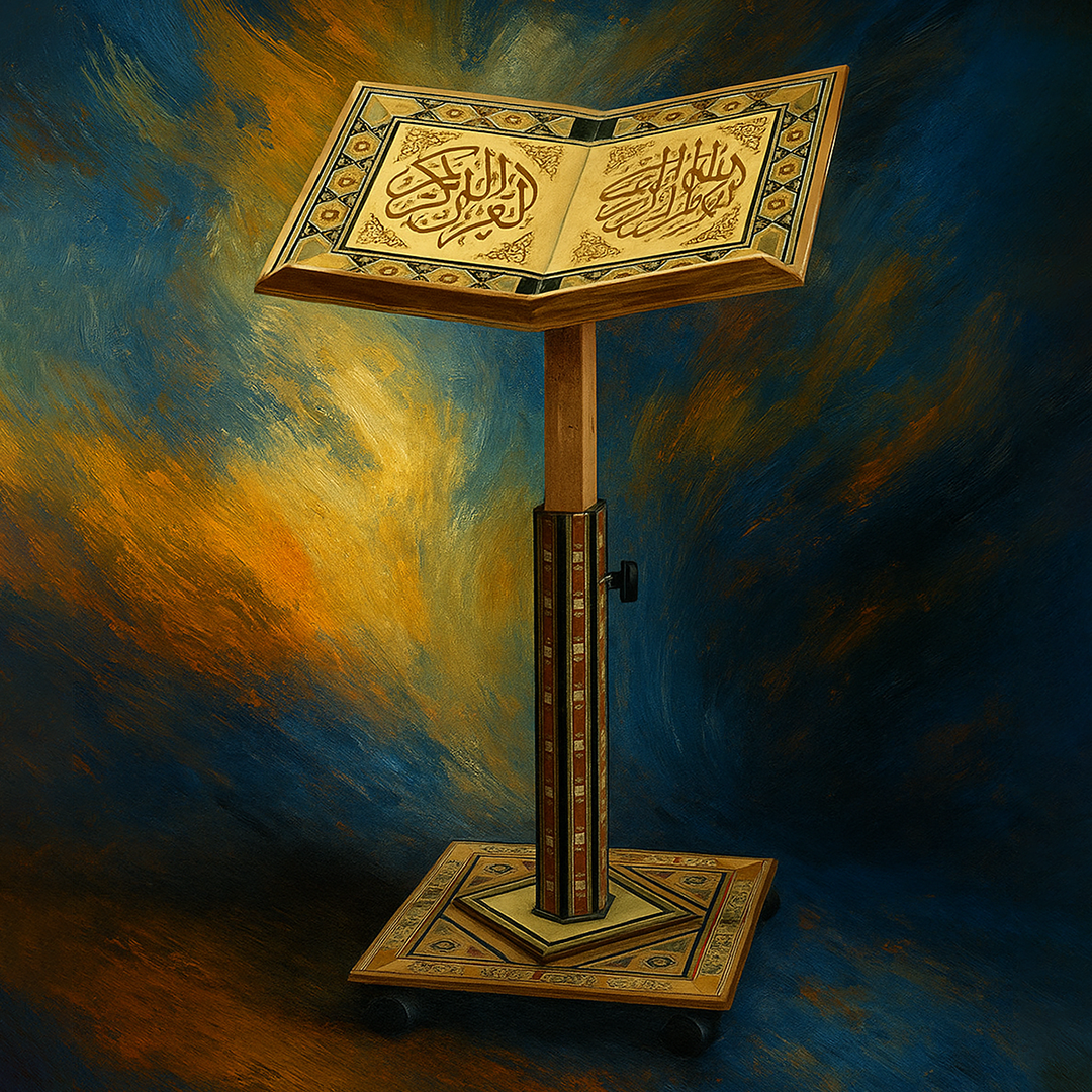 حامل المصحف الجوامعي من خشب الموزاييك الدمشقي