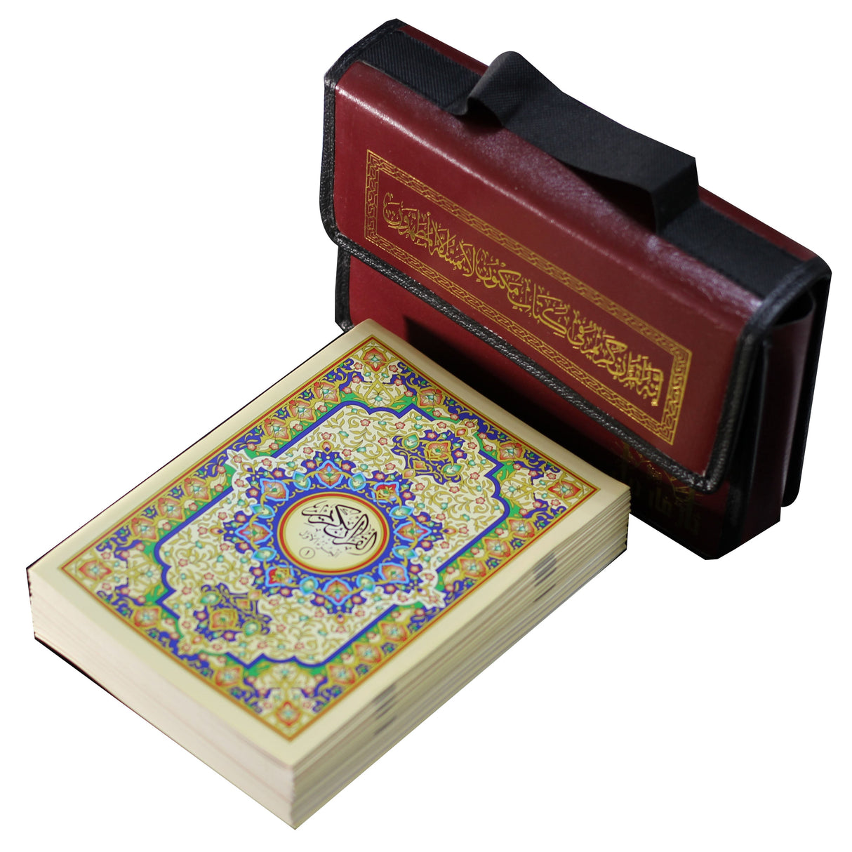 القرآن الكريم في 30 جزء من القرآن الكريم في حقيبة جلدية 12/17