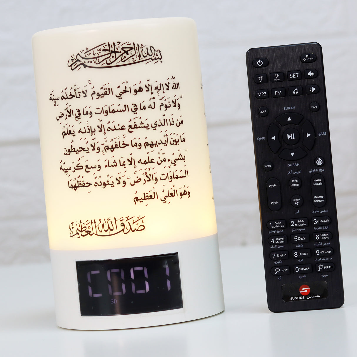 سماعة بلوتوث محمولة مع اضاءة وساعة مدمجة