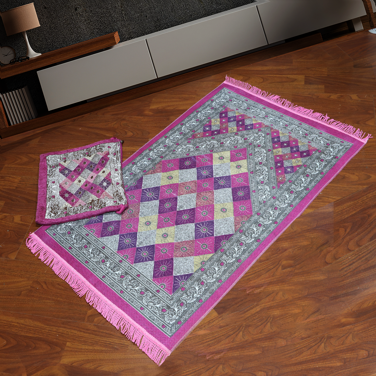 سجادة الصلاة مع حقيبة قماشية