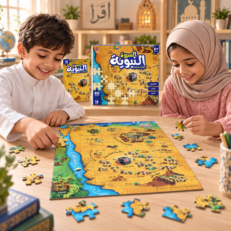 مجموعة القصص التفاعلية عن الأنبياء مع البزل (كتاب + لوح تجميع)