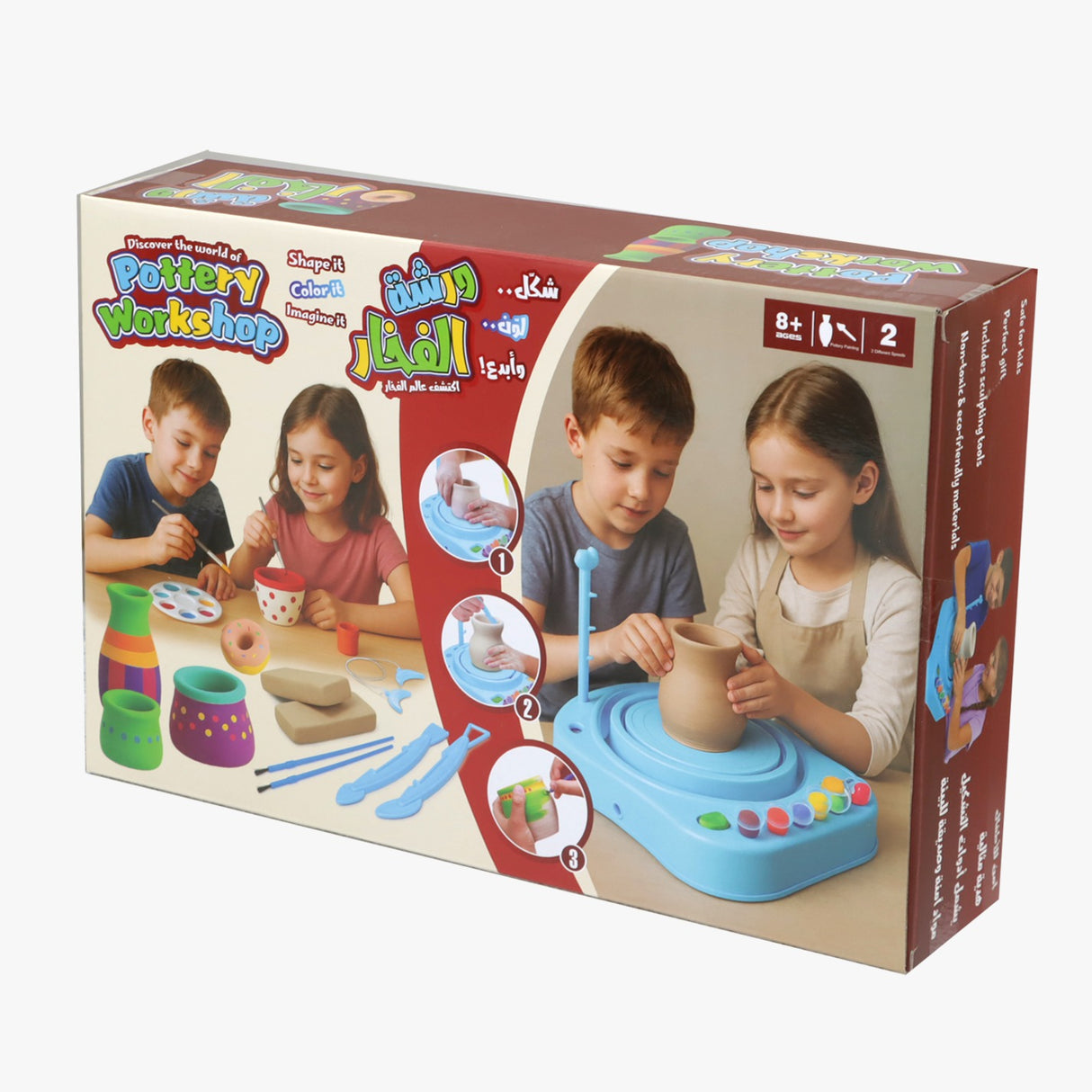 عجلة الفخار الكهربائية المطوّرة للأطفال