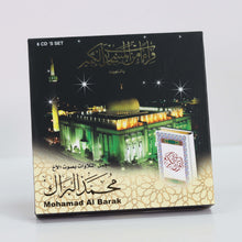 Load image into Gallery viewer, A set of Holy Quran CDs with the voice of reciter Muhammad Al-Barrak, 6 CD Audio, in a luxurious box printed with gold