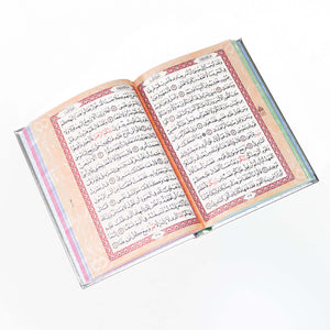 The Holy Qur’an with Ottoman drawing, narrated by Hafs on the authority of Asim, colored paper 17*24