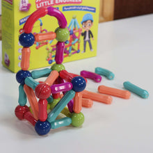 Load image into Gallery viewer, Little Engineer 64 Magnetic Pieces Magnetic Building Blocks Set