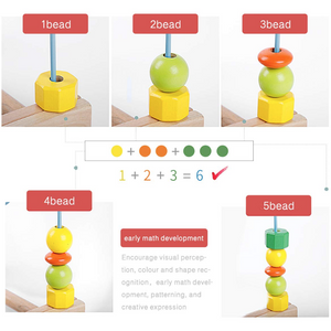 Onshine Wooden Bead Maze for Babies ألعاب خشبية للتعليم المبكر للأطفال لعبة دائرية ملونة للأطفال الصغار