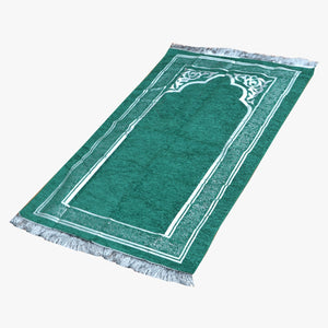 Prayer rug in an elegant cylindrical box - Medina with Rosary